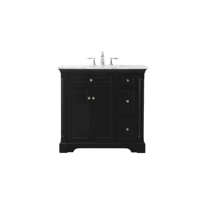 36 inch Single bathroom vanity set in black