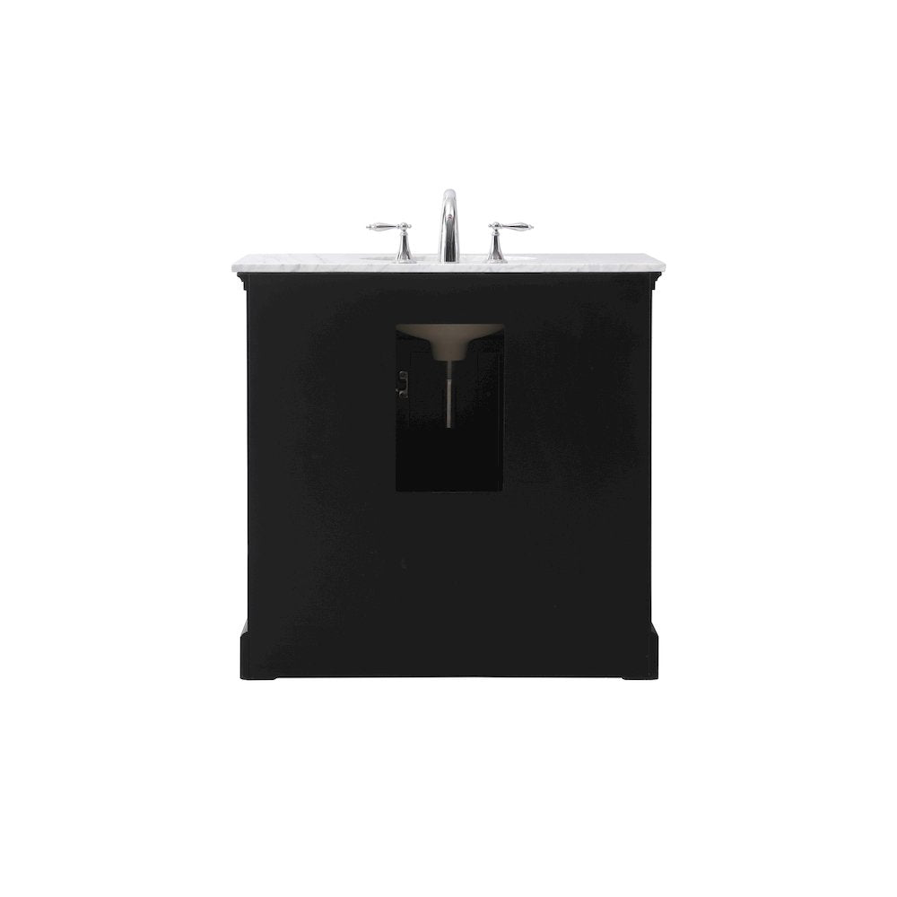 36 inch Single bathroom vanity set in black