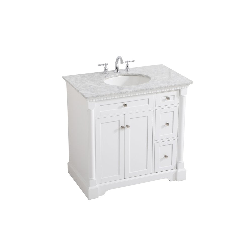 36 inch Single bathroom vanity in  White