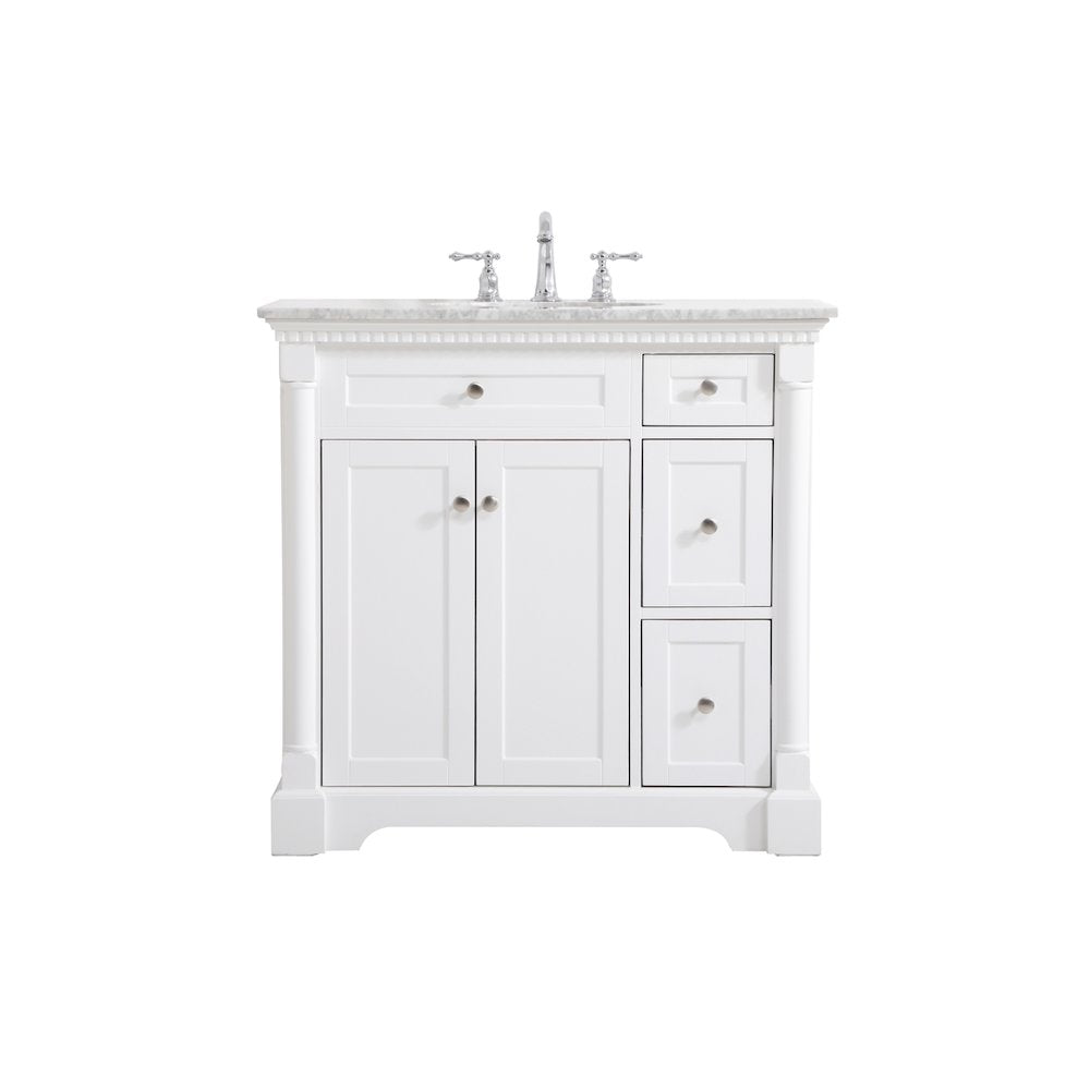 36 inch Single bathroom vanity in  White
