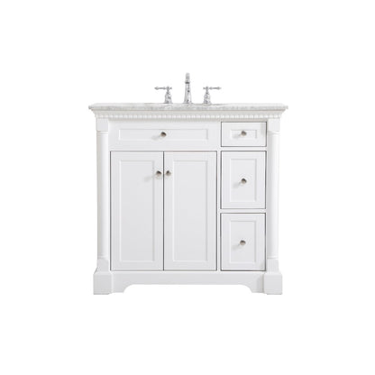 36 inch Single bathroom vanity in  White