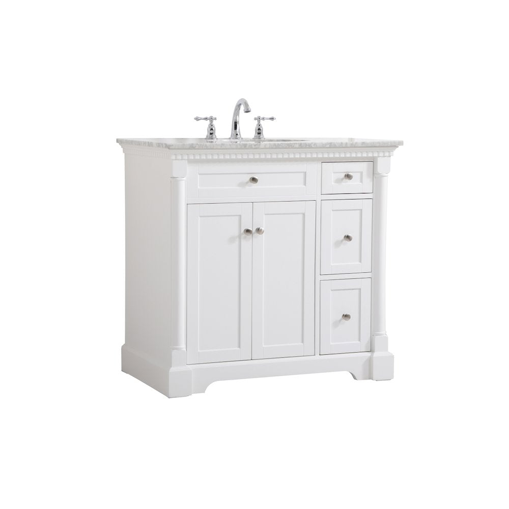 36 inch Single bathroom vanity in  White