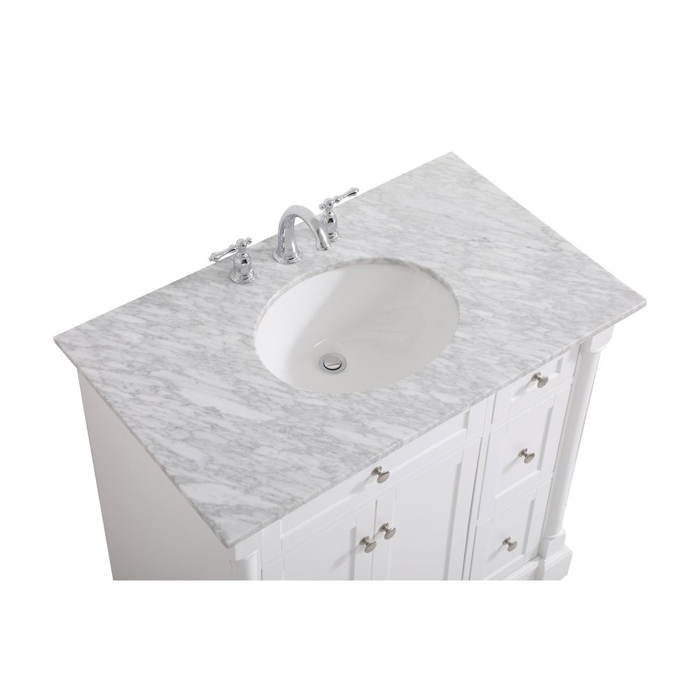 36 inch Single bathroom vanity in  White