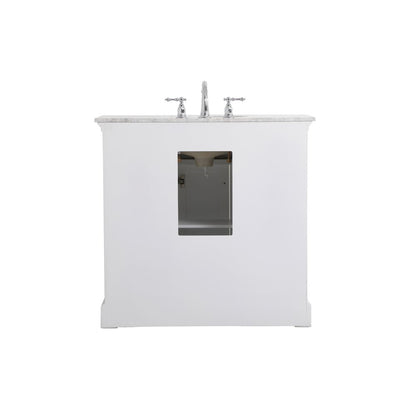 36 inch Single bathroom vanity in  White