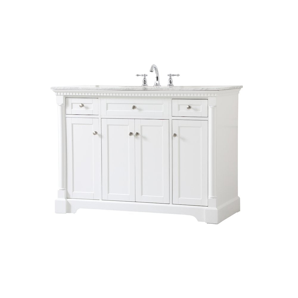 48 inch Single bathroom vanity in  White
