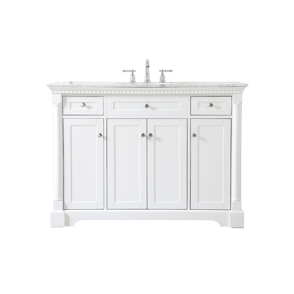 48 inch Single bathroom vanity in  White