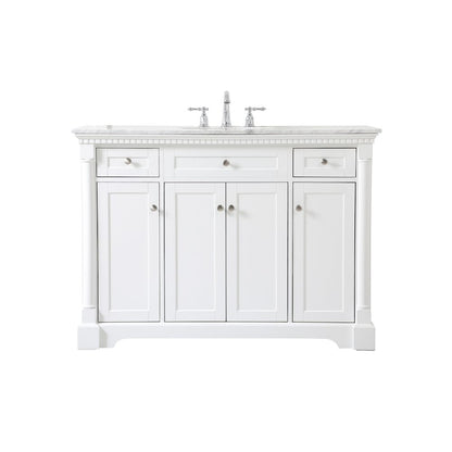 48 inch Single bathroom vanity in  White