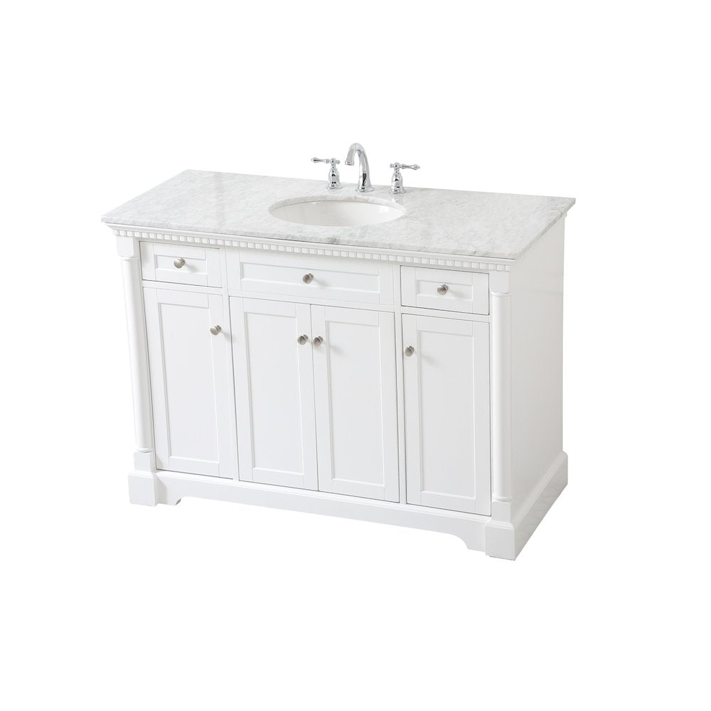 48 inch Single bathroom vanity in  White