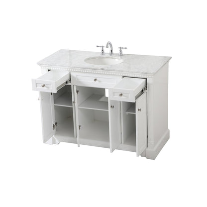 48 inch Single bathroom vanity in  White