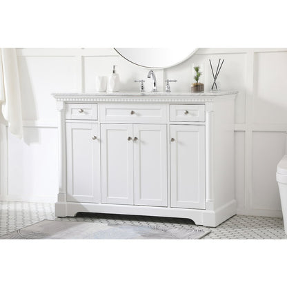 48 inch Single bathroom vanity in  White