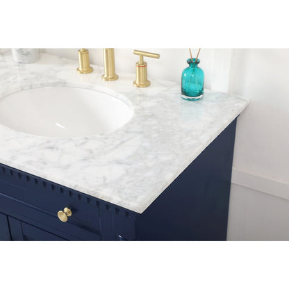 72 inch double bathroom vanity in Blue