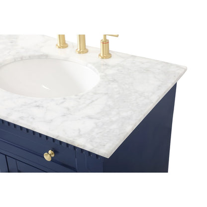 72 inch double bathroom vanity in Blue