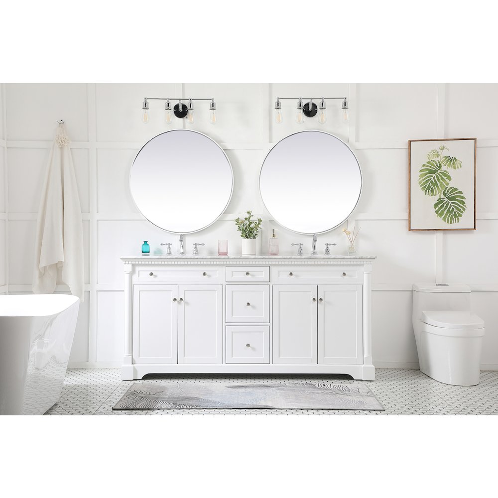 72 inch double bathroom vanity in White