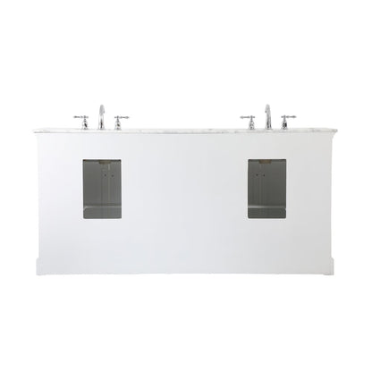 72 inch double bathroom vanity in White