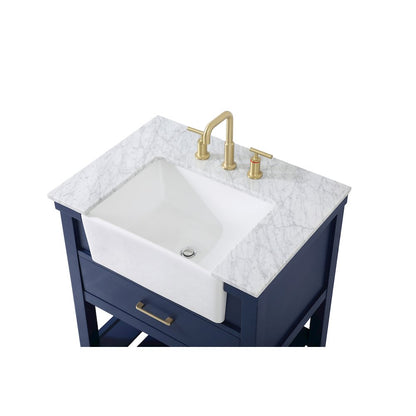 30 inch Single bathroom vanity in blue