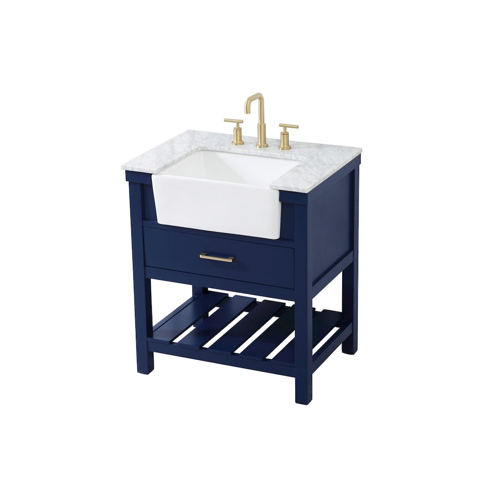 30 inch Single bathroom vanity in blue