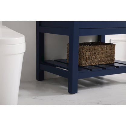 30 inch Single bathroom vanity in blue