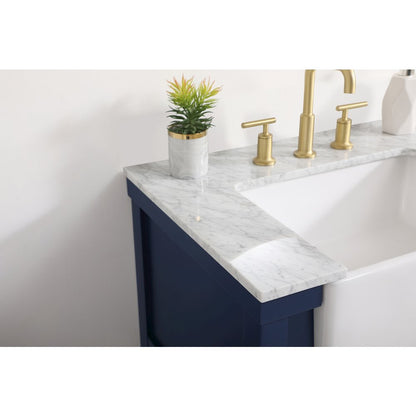 30 inch Single bathroom vanity in blue
