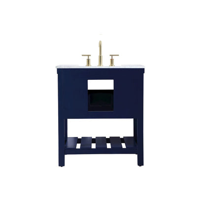 30 inch Single bathroom vanity in blue