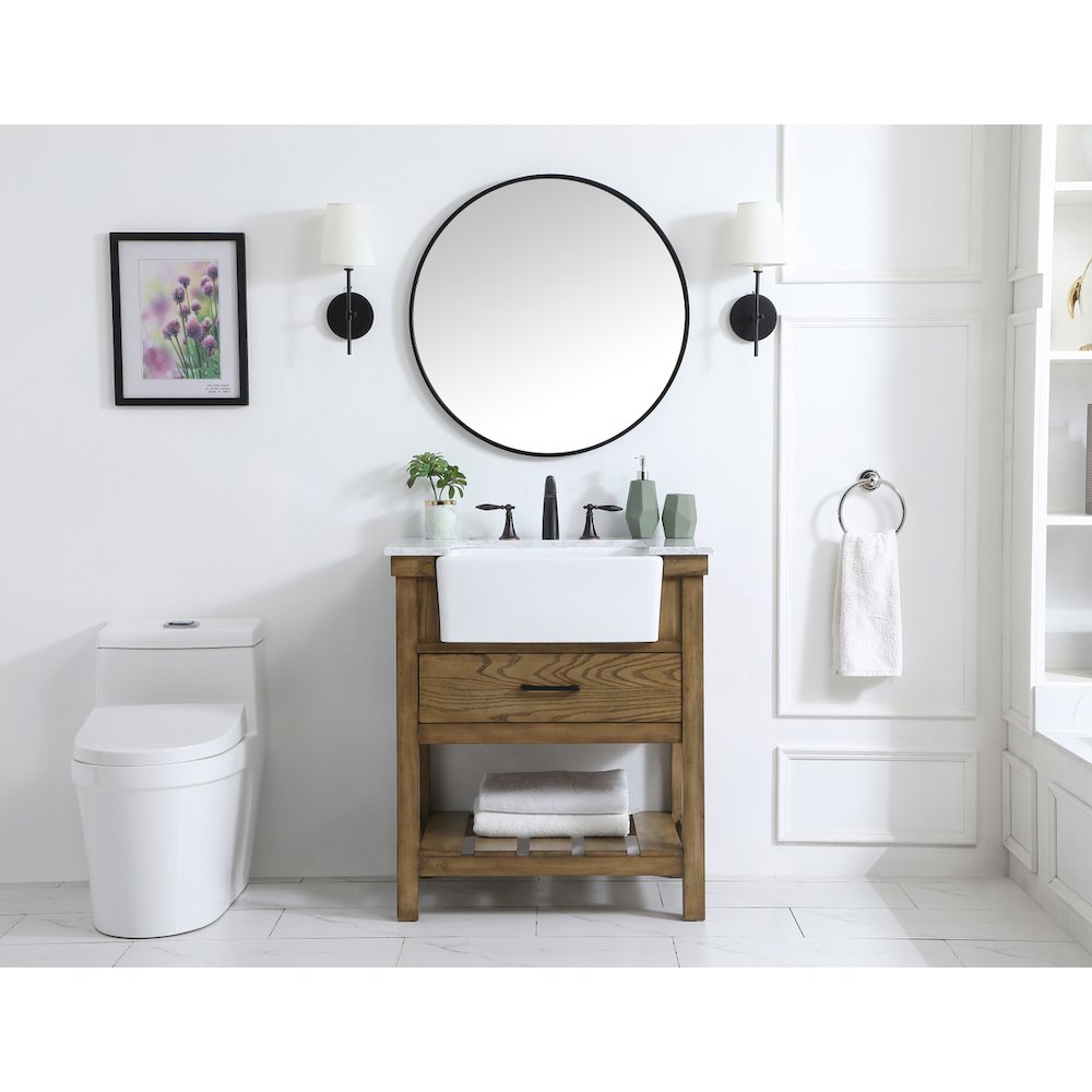 30 inch Single bathroom vanity in driftwood