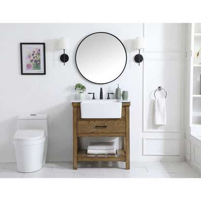 30 inch Single bathroom vanity in driftwood