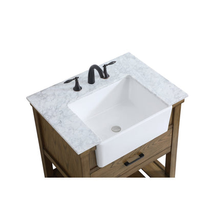 30 inch Single bathroom vanity in driftwood