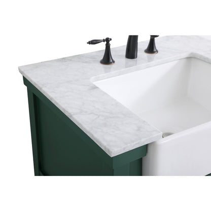 30 inch Single bathroom vanity in green
