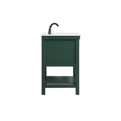 30 inch Single bathroom vanity in green