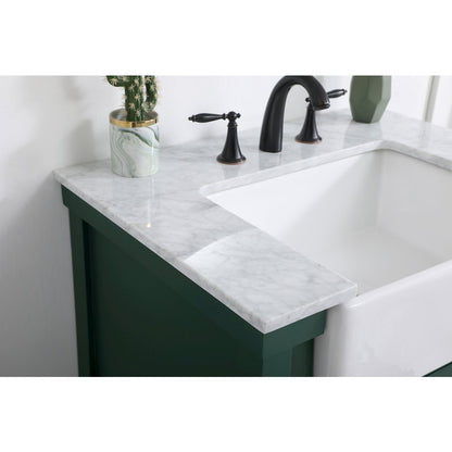 30 inch Single bathroom vanity in green