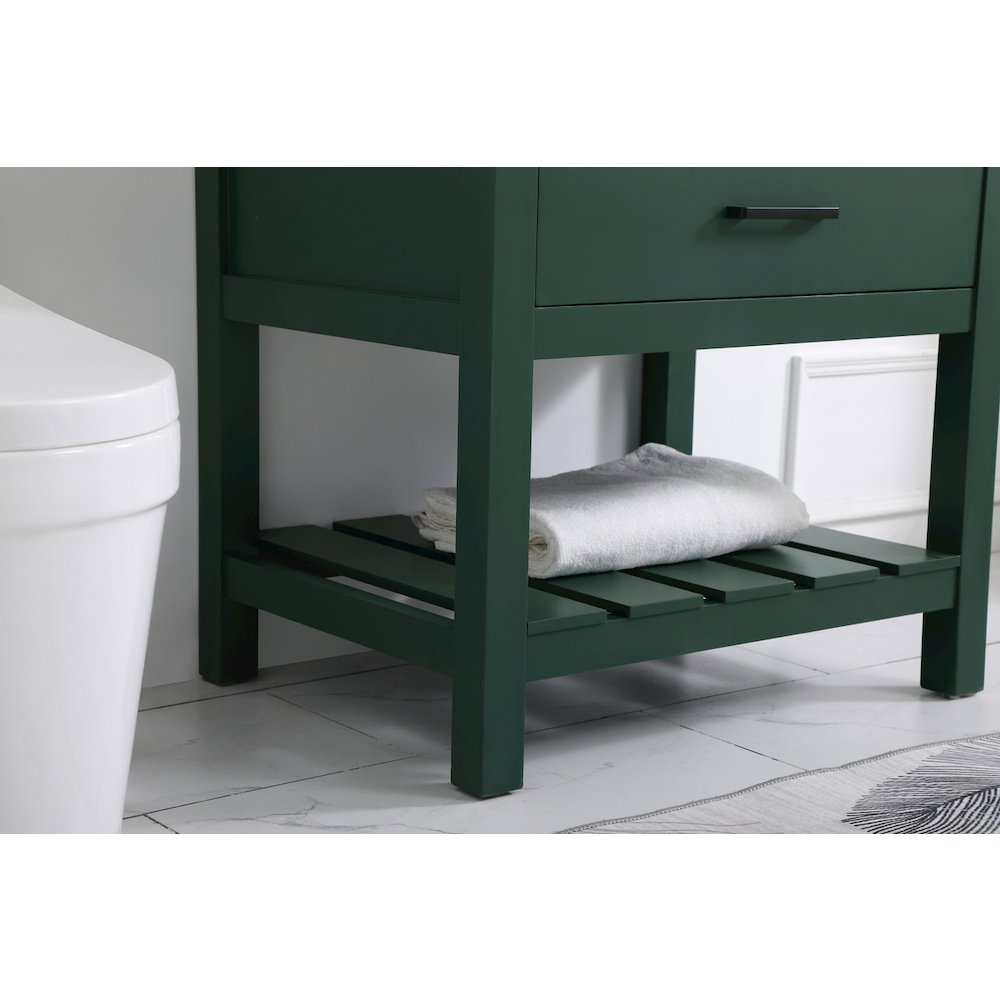 30 inch Single bathroom vanity in green
