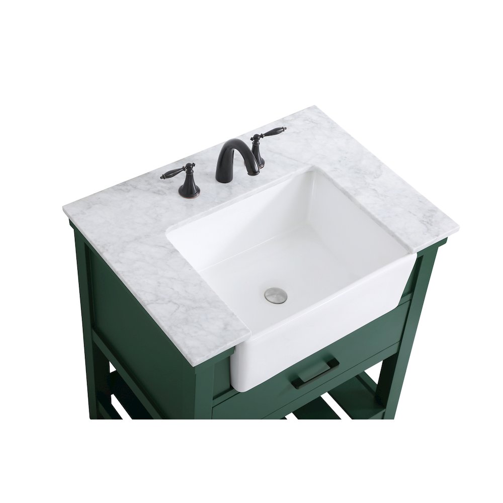 30 inch Single bathroom vanity in green