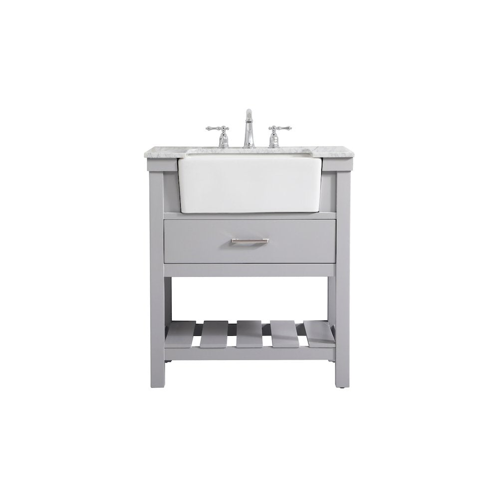 30 inch Single bathroom vanity in grey