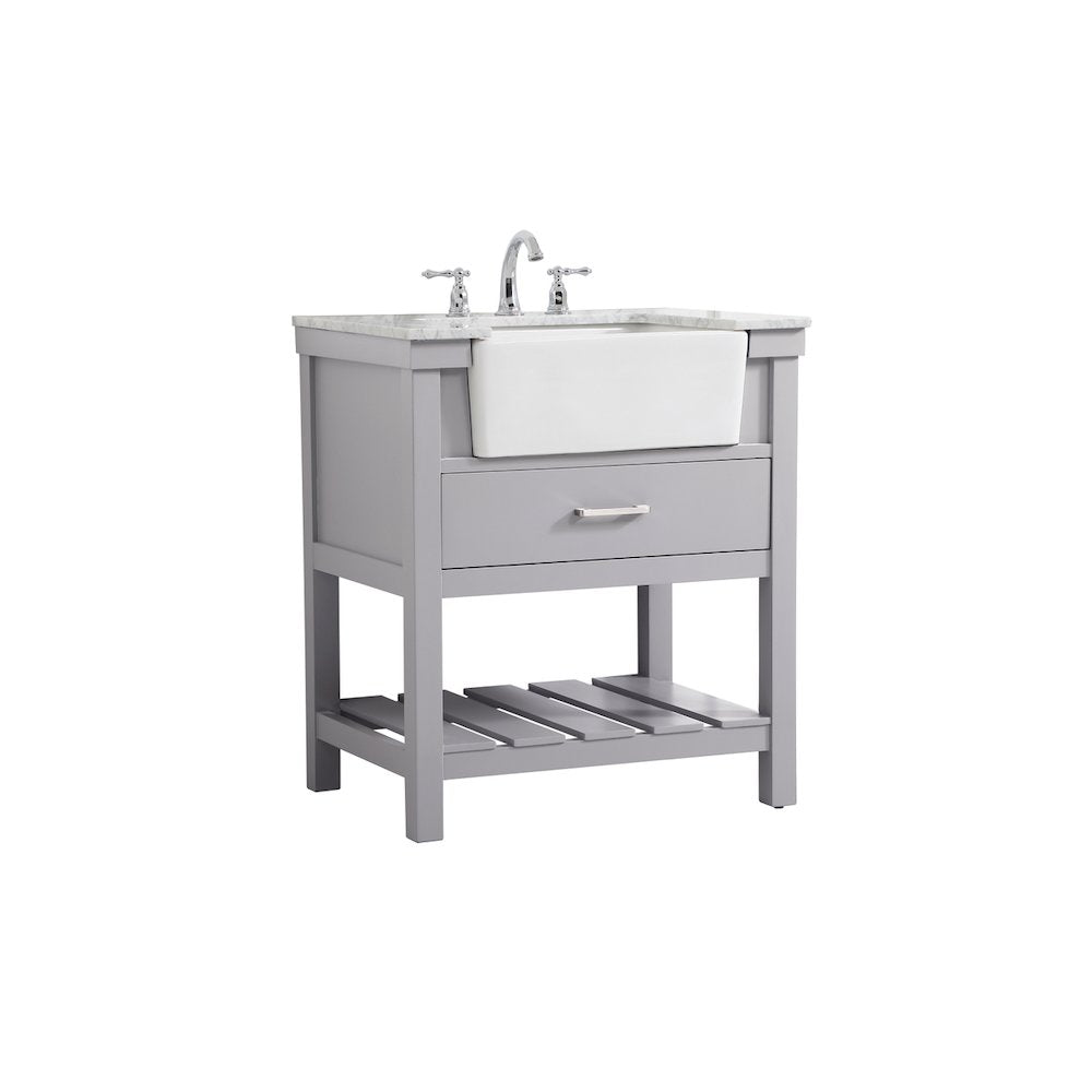 30 inch Single bathroom vanity in grey