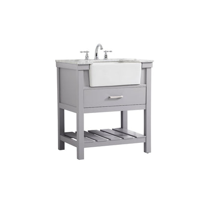 30 inch Single bathroom vanity in grey