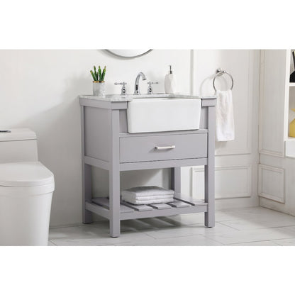 30 inch Single bathroom vanity in grey