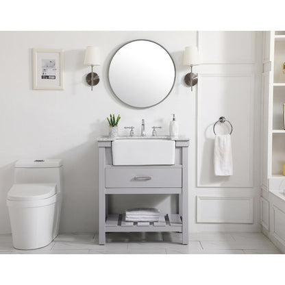 30 inch Single bathroom vanity in grey