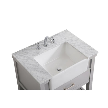 30 inch Single bathroom vanity in grey