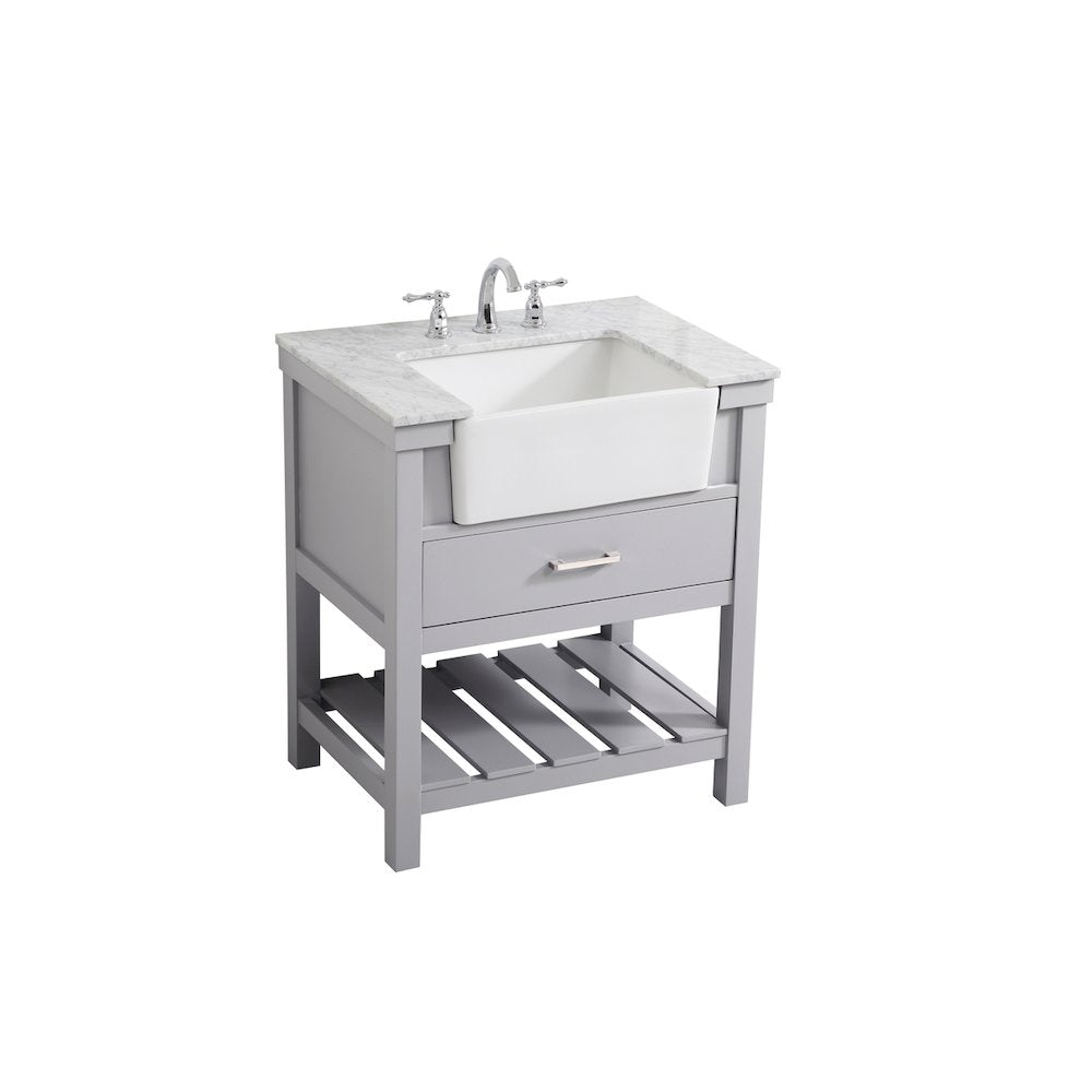 30 inch Single bathroom vanity in grey