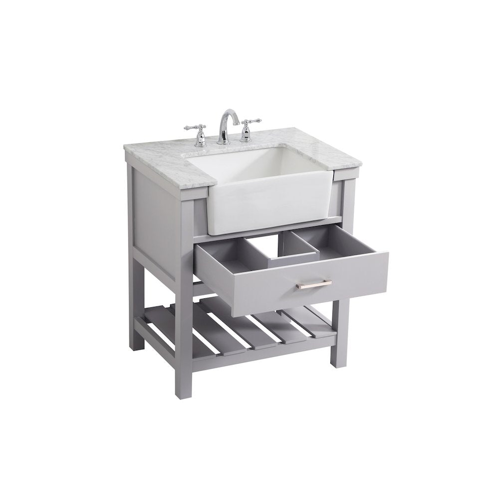 30 inch Single bathroom vanity in grey