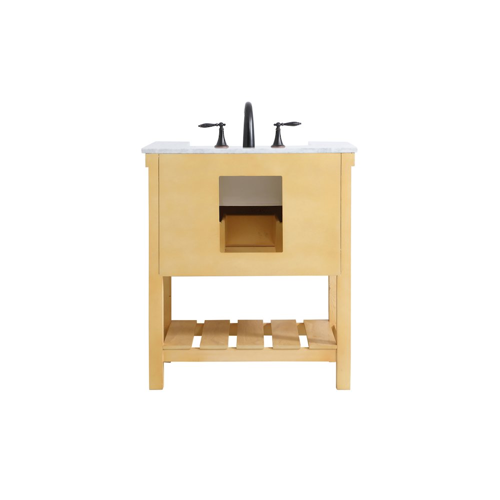 30 inch Single bathroom vanity in natural wood