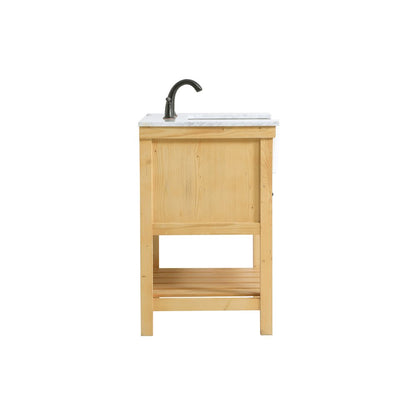 30 inch Single bathroom vanity in natural wood