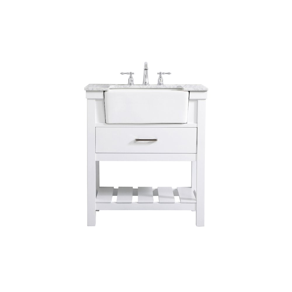 30 inch Single bathroom vanity in white
