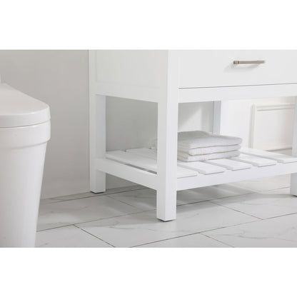 30 inch Single bathroom vanity in white