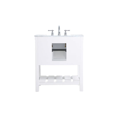 30 inch Single bathroom vanity in white