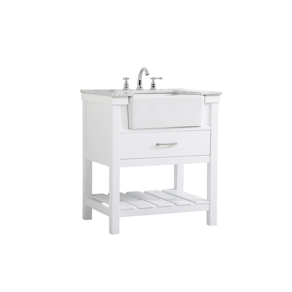 30 inch Single bathroom vanity in white