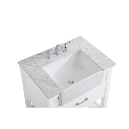 30 inch Single bathroom vanity in white