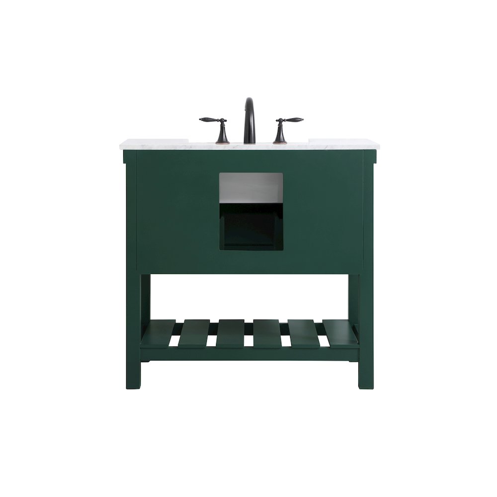 36 inch Single bathroom vanity in green