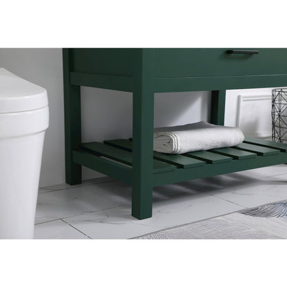 36 inch Single bathroom vanity in green