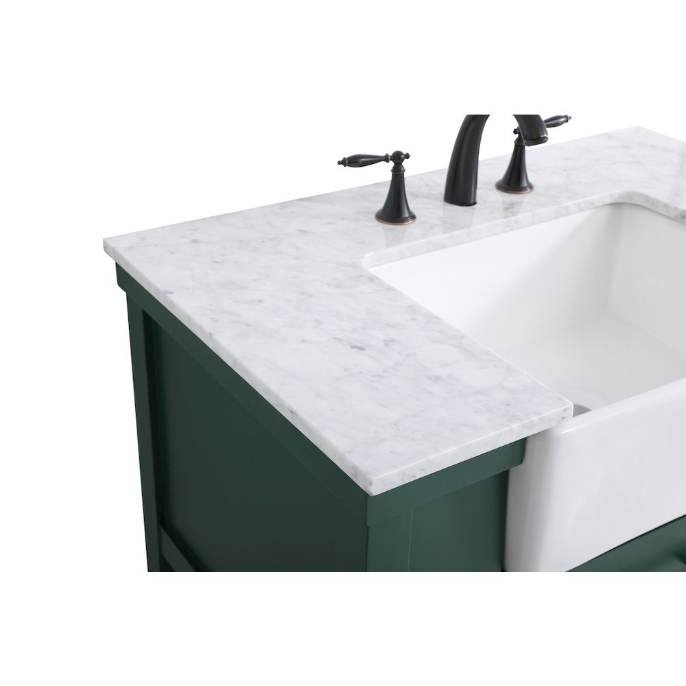 36 inch Single bathroom vanity in green