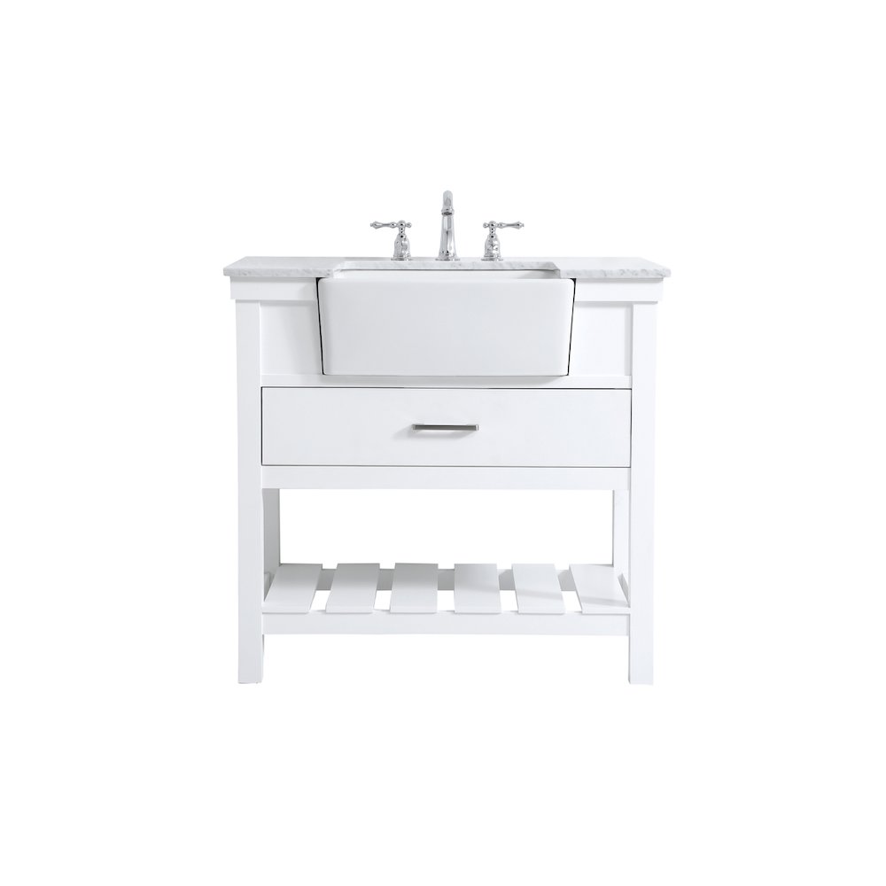 36 inch Single bathroom vanity in white